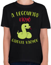 printfashion A legcukibb kígyó gazdija - Gyerek póló - Fekete (7027132)