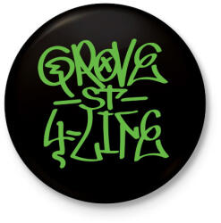 printfashion GTA - Grove Street Graffiti - Kitűző, hűtőmágnes - Fekete (3099220)