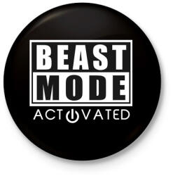 printfashion Beast Mode Activated - Kitűző, hűtőmágnes - Fekete (3092182)