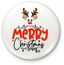 printfashion boldog karácsonyt - Kitűző, hűtőmágnes - Fehér (14625329)