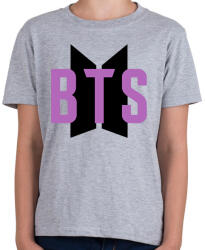 printfashion BTS - Purple - Gyerek póló - Sport szürke (1477030)