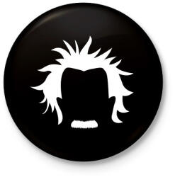 printfashion Minimalista Einstein - Kitűző, hűtőmágnes - Fekete (3104370)