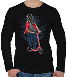 printfashion Rolleres gázmaszkban - Férfi hosszú ujjú póló - Fekete (1204232)