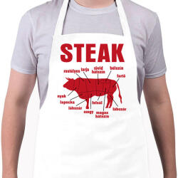 printfashion STEAK - Kötény - Fehér (16650768)
