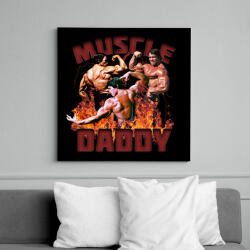 printfashion Muscle Daddy - Vászonkép - Fekete (14741649)