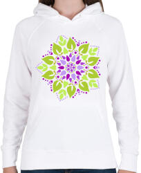 printfashion Gyógyító tavaszi mandala - Női kapucnis pulóver - Fehér (13394468)