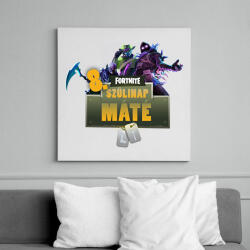 printfashion Fortnite Születésnap - Vászonkép - Fehér (6627616)