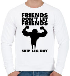 printfashion Egy jó barát sosem hagyja! - Férfi pulóver - Fehér (2393126)