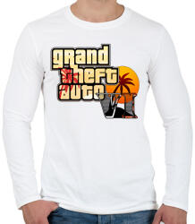 printfashion GTA Vice City - Férfi hosszú ujjú póló - Fehér (1773384)