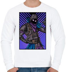 printfashion Fortnite Raven Kinézet - Férfi pulóver - Fehér (959301)