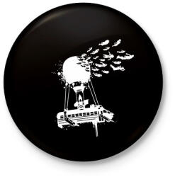 printfashion Fortnite Jump - Kitűző, hűtőmágnes - Fekete (3099590)