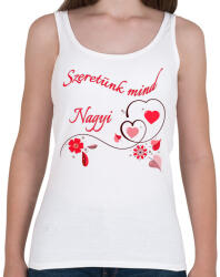 printfashion Szeretünk mind Nagyi - Női atléta - Fehér (4827953)