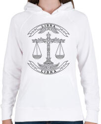 printfashion Mérleg - Női kapucnis pulóver - Fehér (13791650)