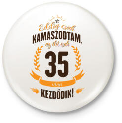 printfashion kamasz-35-brown-orange - Kitűző, hűtőmágnes - Fehér (3076753)