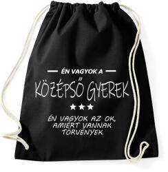 printfashion Én vagyok a középső gyerek. . . - Sportzsák, Tornazsák - Fekete (16454798)