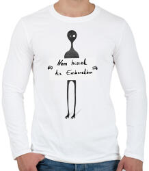 printfashion nem hiszek az emberekben - Férfi hosszú ujjú póló - Fehér (16141673)