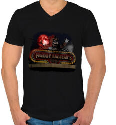 printfashion Fnaf tábla - Férfi V-nyakú póló - Fekete (14640387)