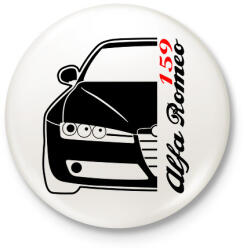 printfashion Alfa Romeo 159 002 - Kitűző, hűtőmágnes - Fehér (13004301)