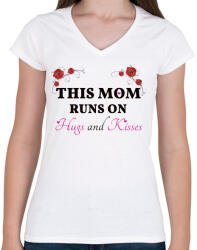 printfashion gift for moms - Női V-nyakú póló - Fehér (4744260)