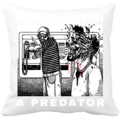 printfashion HOW TO CATCH A PREDATOR? - Párnahuzat, Díszpárnahuzat - Fehér (13932384)
