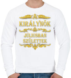 printfashion A királynők júliusban születtek - Férfi pulóver - Fehér (1926164)