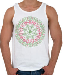 printfashion Mikulásvirágos téli mandala - Férfi atléta - Fehér (4072481)