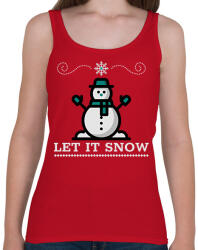 printfashion LET IT SNOW - Női atléta - Cseresznyepiros (9559530)