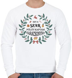 printfashion Ezt a pólót kaptam - Férfi pulóver - Fehér (9560051)