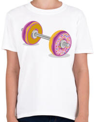 printfashion Fánk súlyzó - Gyerek póló - Fehér (263381)