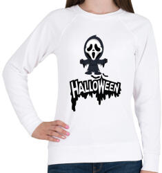printfashion Halloween Scream - Női pulóver - Fehér (1837616)