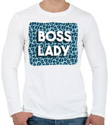 printfashion Boss lady - Férfi hosszú ujjú póló - Fehér (6383128)