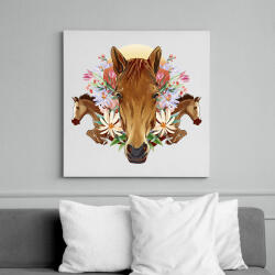 printfashion Lovak - Vászonkép - Fehér (9438882)