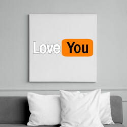 printfashion love you - Vászonkép - Fehér (6632664)