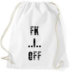 printfashion FK OFF - Sportzsák, Tornazsák - Fehér (342883)