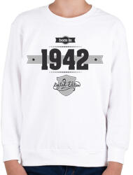 printfashion born-in-1942-(dark&lightgrey) - Gyerek pulóver - Fehér (467543)