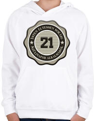 printfashion 21 - Gyerek kapucnis pulóver - Fehér (7235372)