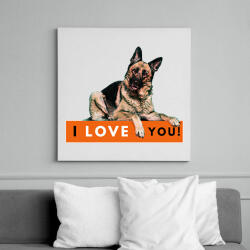 printfashion I LOVE YOU (NÉMETJUHÁSZ) - Vászonkép - Fehér (6626935)