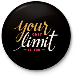 printfashion Limit - Kitűző, hűtőmágnes - Fekete (3092112)