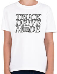 printfashion Truck drive mode - Gyerek póló - Fehér (7481561)