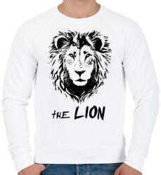 printfashion the lion - Férfi pulóver - Fehér (1779298)