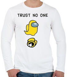 printfashion Among us Trust no one - Férfi hosszú ujjú póló - Fehér (4141154)