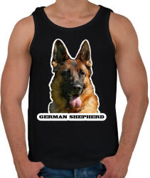 printfashion German shepherd - Férfi atléta - Fekete (11897799)