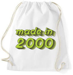 printfashion made-in-2000-green-grey - Sportzsák, Tornazsák - Fehér (488709)