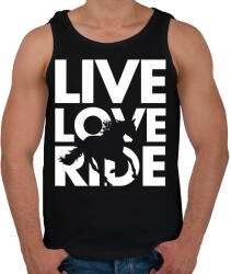 printfashion Live Love Ride - Férfi atléta - Fekete (2747750)