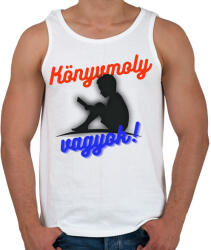 printfashion Könyvmoly vagyok - Férfi atléta - Fehér (11779426)