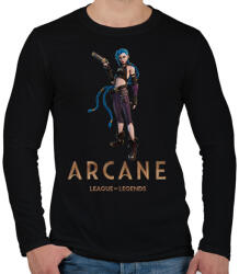 printfashion Arcane - Fortnite Jinx - Férfi hosszú ujjú póló - Fekete (14745609)