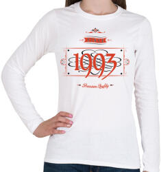 printfashion since-1993-red-black - Női hosszú ujjú póló - Fehér (532036)