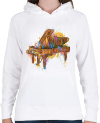 printfashion Zongora - Női kapucnis pulóver - Fehér (8461938)