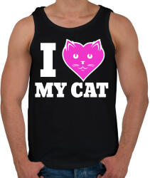 printfashion I Love My Cat - Férfi atléta - Fekete (1939123)