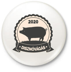 printfashion Disznóvágás - Kitűző, hűtőmágnes - Fehér (3083447)